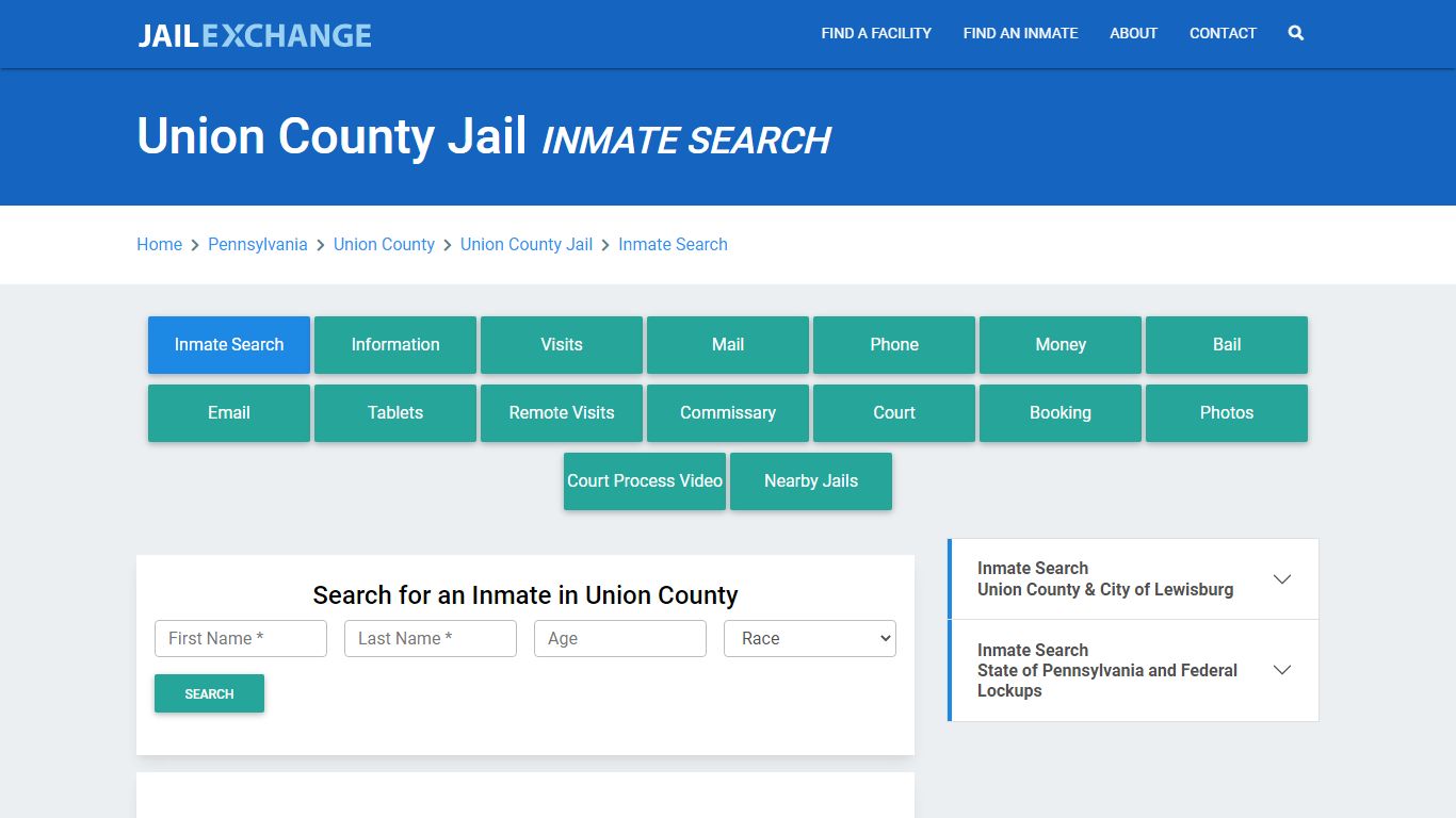 Union County Jail, PA Inmate Search: Roster & Mugshots